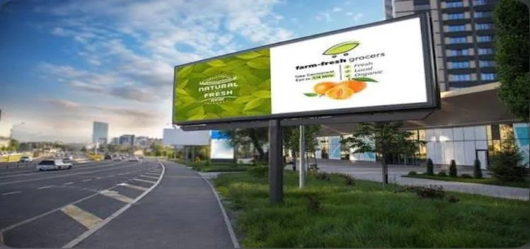 A large roadside advertising billboard from the supplied catalogue